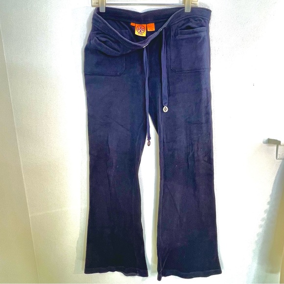 Authentic Tory Burch Dark Blue Track Pants - Picture 4 of 10
